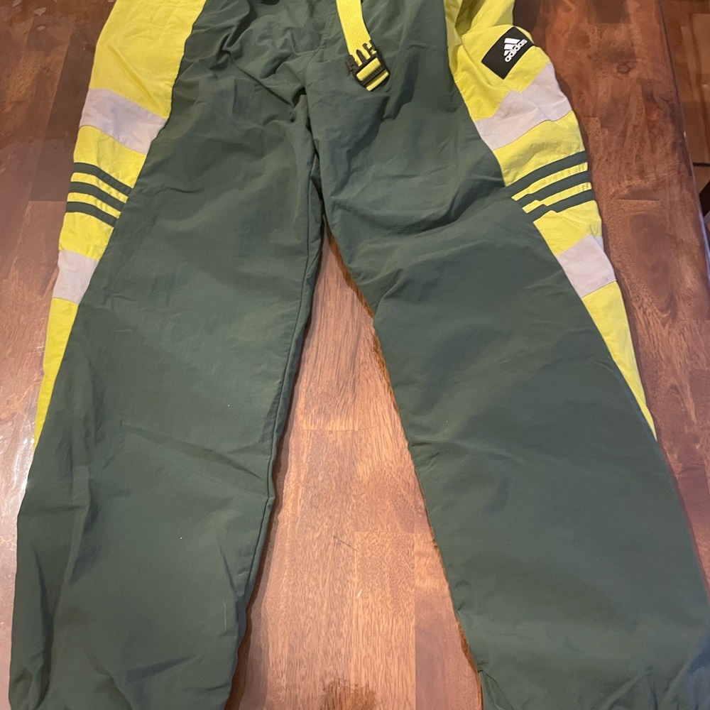 Adidas Green and Yellow Track Pants